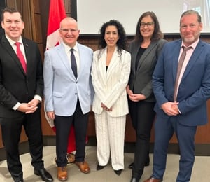 Dan Kelly, Corinne Pohlmann, Jasmin Guénette, Rachel Bendayan et Kody Blois