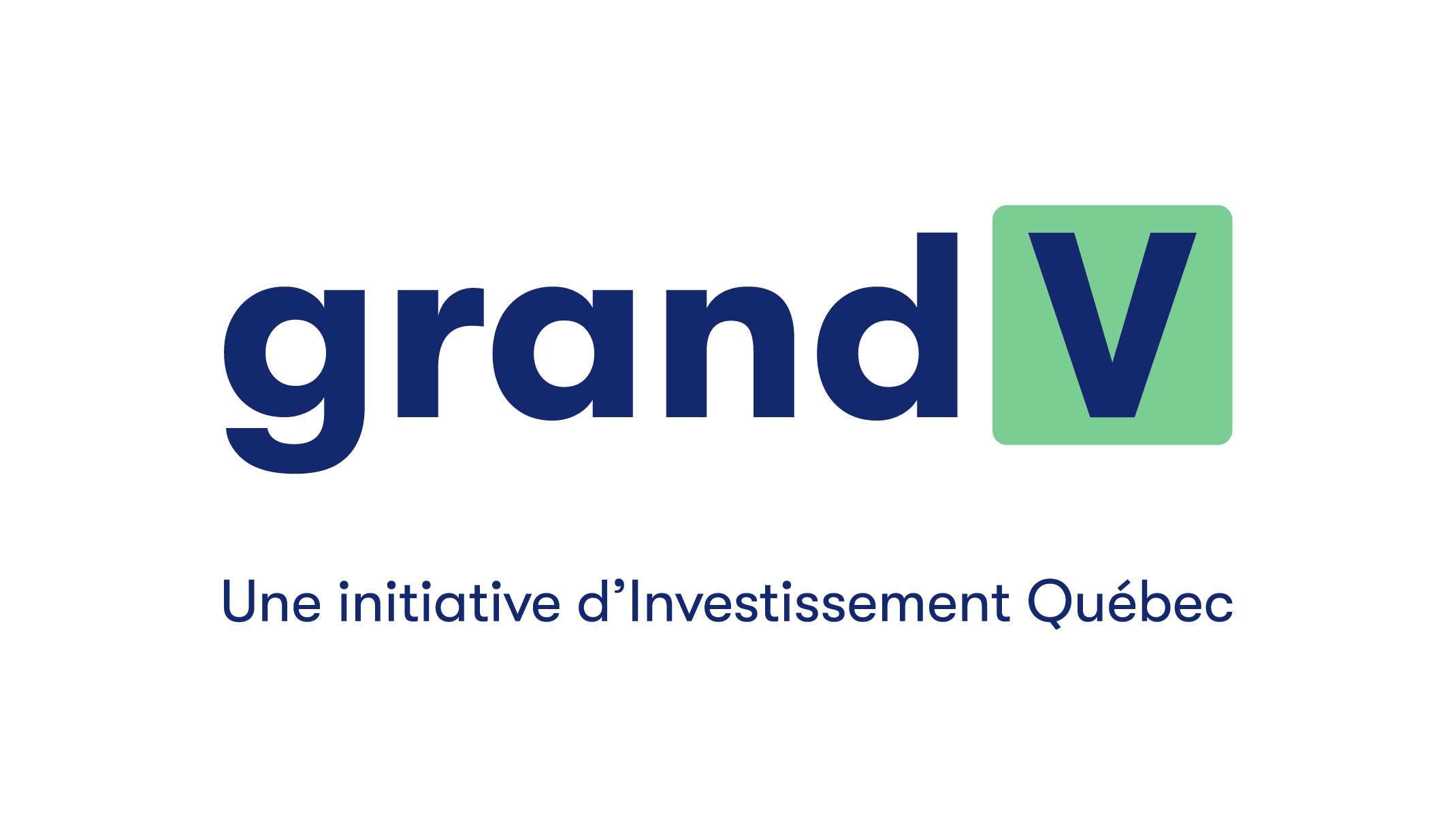 Logo of grand V - Un initiative d'Investissement Québec