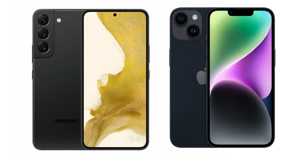Deux téléphones portables associés aux offres de Services mobiles pour entreprises de TELUS pour les PME