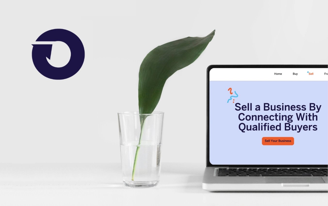 In the image, we can see the logo of BuyAndSellABusiness and the text 'Sell a Business By Connecting With Qualified Buyers'