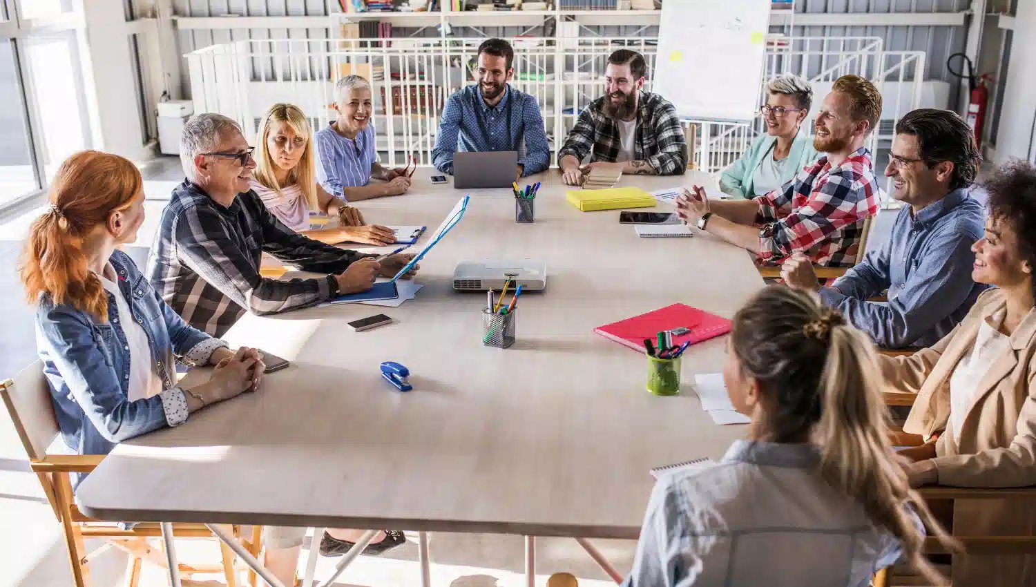 Group of small business owners in a meeting