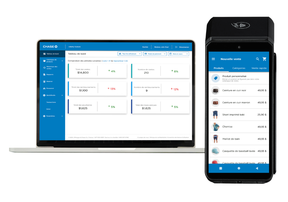 Ordinateur portable et terminal de point de vente Chase