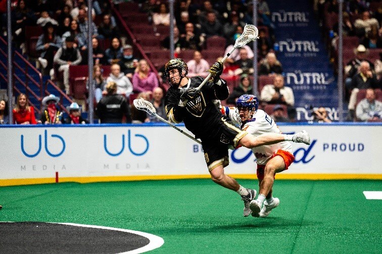Vancouver Warriors team playing lacrosse