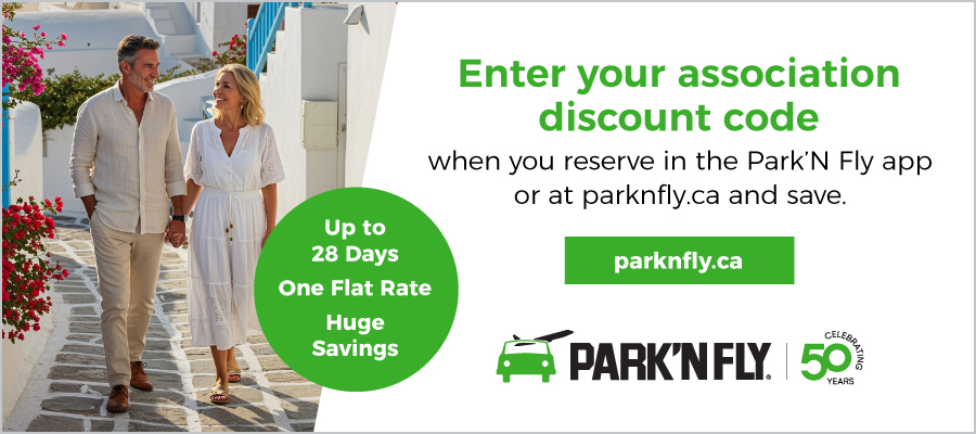 Enter your association discount code when you reserve in the Park'N Fly app or at parknfly.com and save.