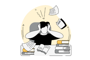 Stressed small business owner