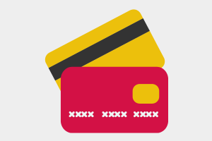 Icon showing credit cards