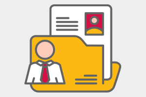 Icon showing personal information documents