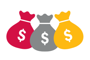 Icon of bags full of money