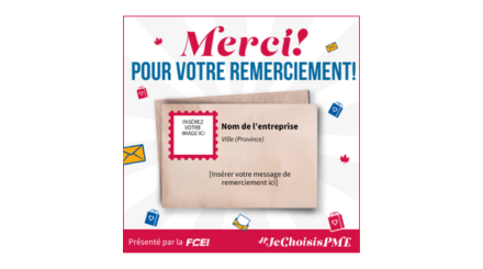 Modèle de message de remerciement
