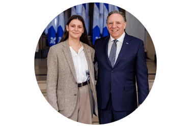 Illona Sevré et le premier ministre du Québec