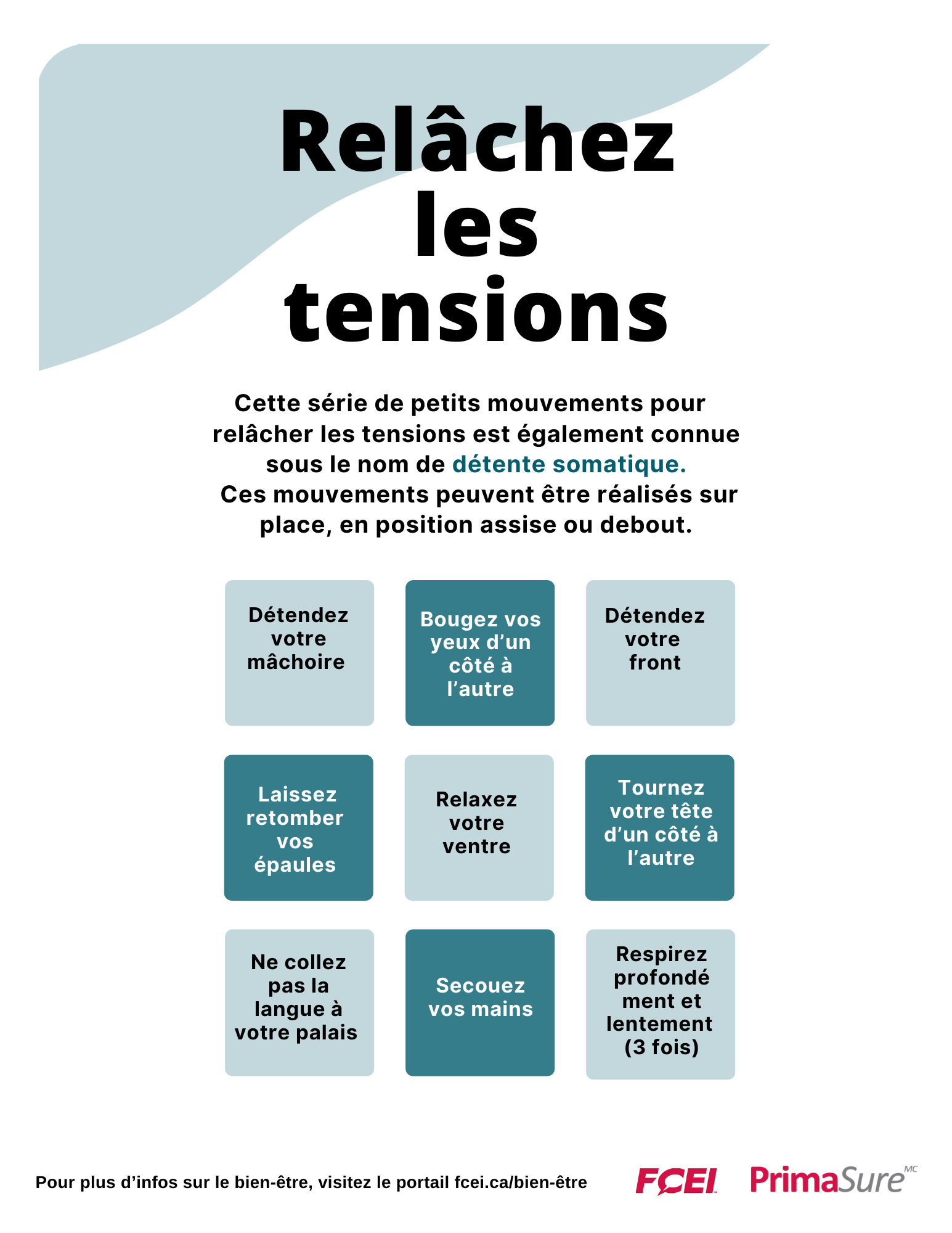 Relâchez les tensions affiche