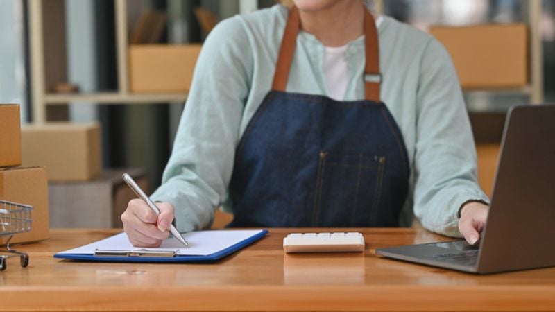employee at desk