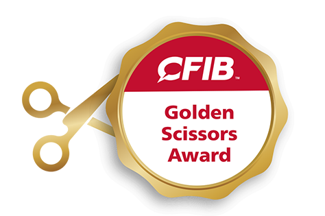 CFIB's Golden Scissors Award logo