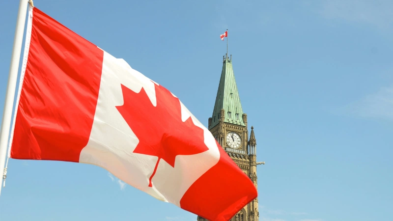 Tour de la paix et drapeau canadien