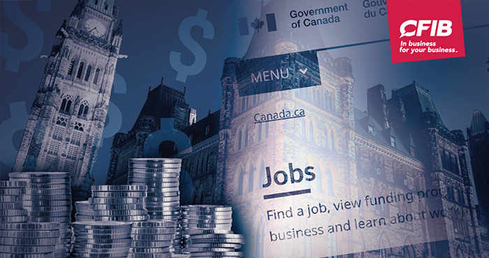Coins and government buildings representing Federal employee growth impact