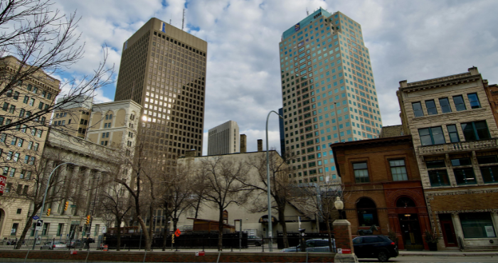 Downtown businesses in Manitoba