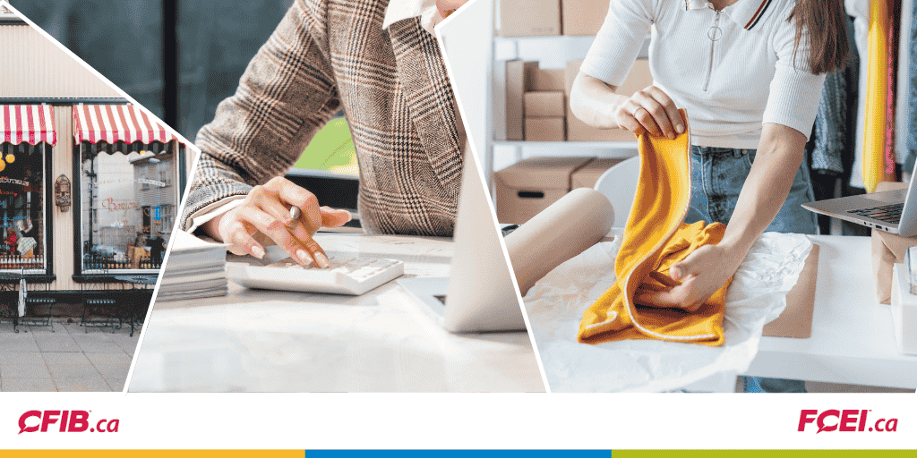 Several scenes from lives of small business owners and their stores