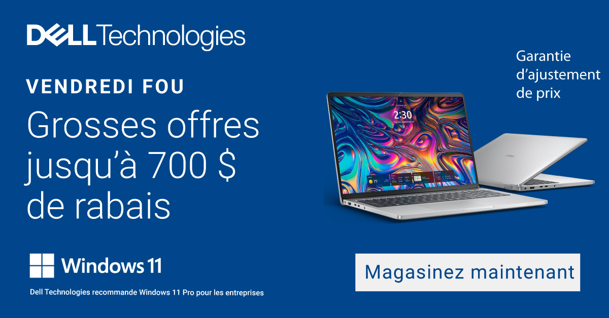 Vendredi Fou : Grosses offres jusqu'à 700 $ de rabais Vendredi Fou : Grosses offres jusqu'à 700 $ de rabais