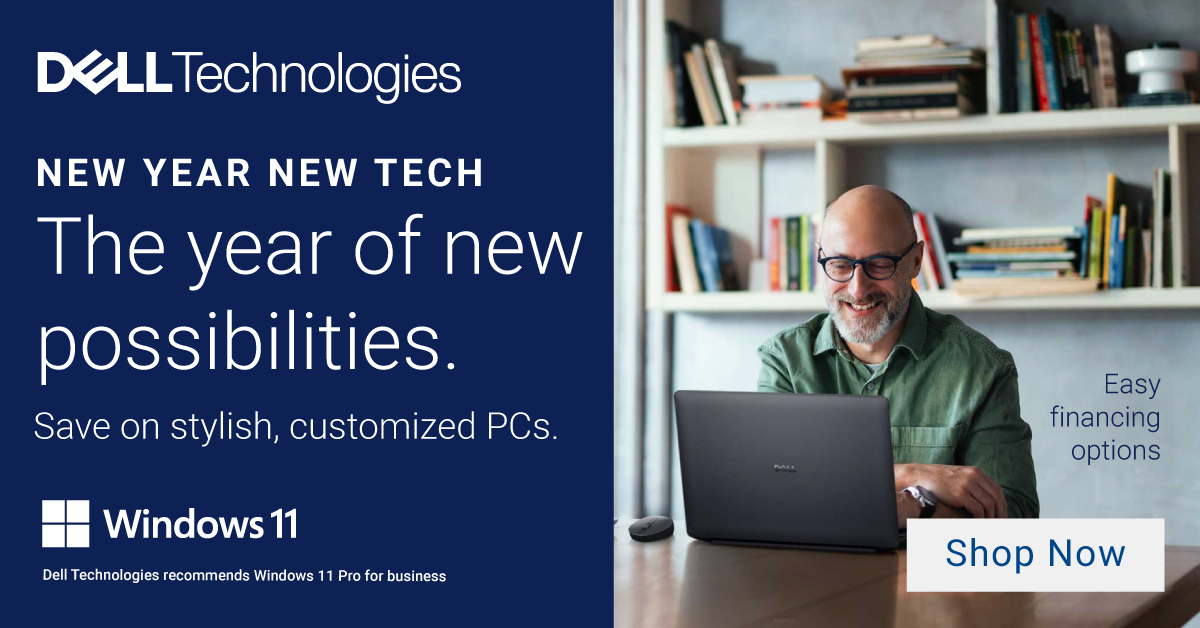 Dell Technologies - NEW YEAR NEW TECH - The year of new possibilities. Save on stylish, customized PCs. Windows11