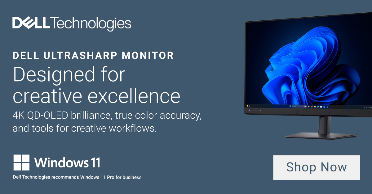 Dell Ultrasharp Monitor. Designed for creative excellence. 4K QD-OLED brilliance, true colour accuracy, and tools for creative workflows. Dell Ultrasharp Monitor. Designed for creative excellence. 4K QD-OLED brilliance, true colour accuracy, and tools for creative workflows.