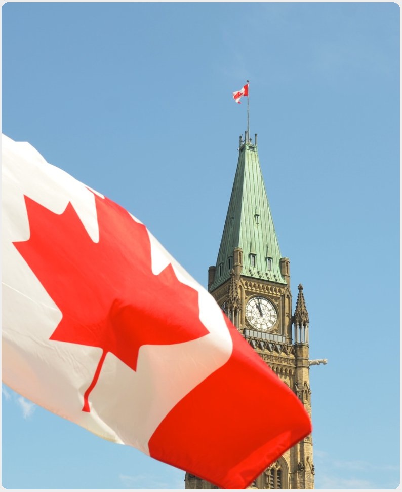 Le Parlement du Canada (la tour de la Paix) où les propriétaires de PME peuvent demander au gouvernement de réduire les frais de carte de crédit