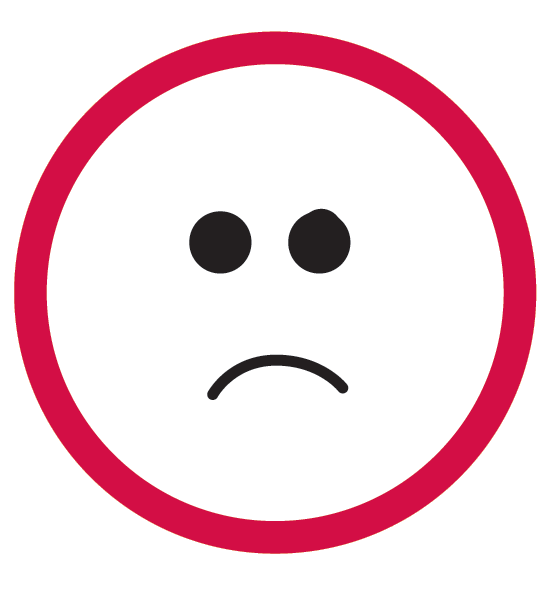 Sad face sign
