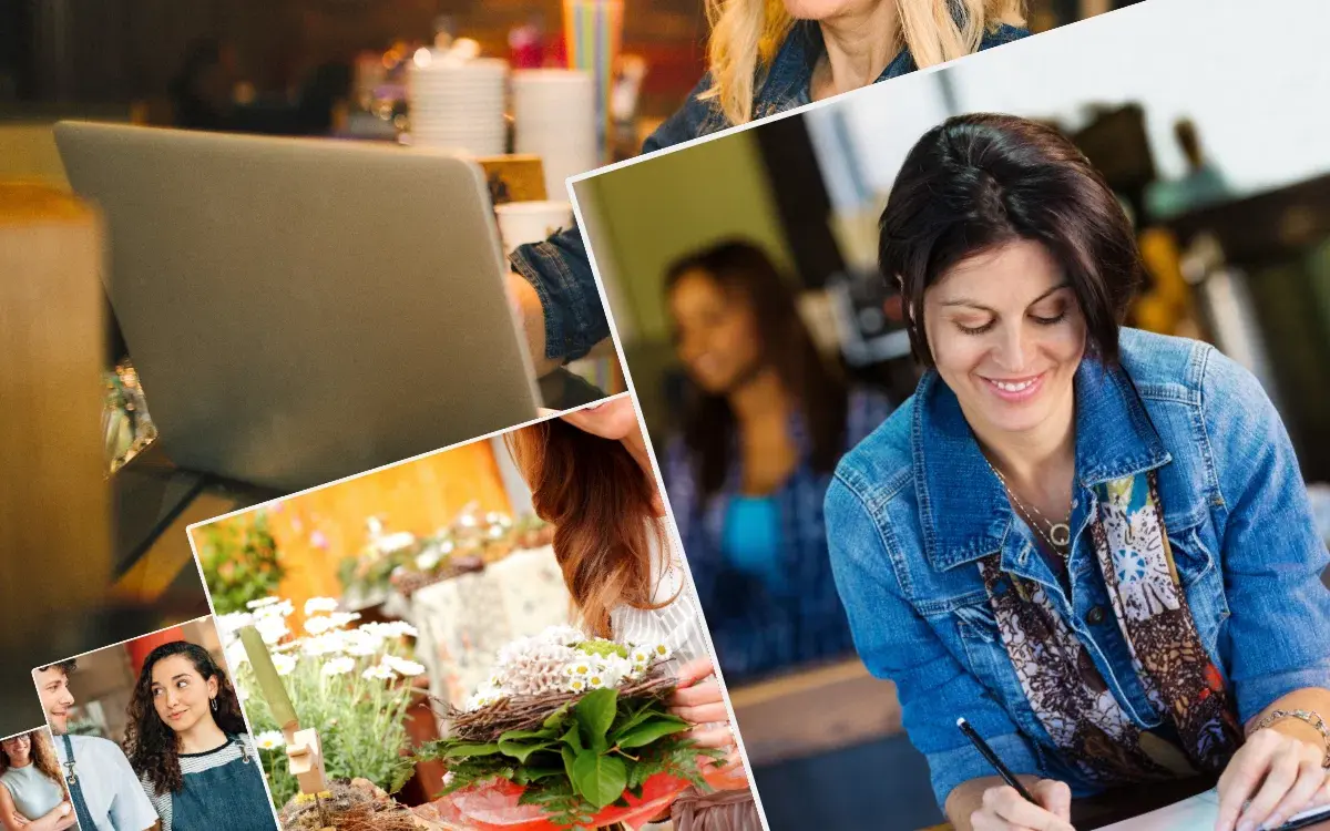 Several scenes from lives of small business owners