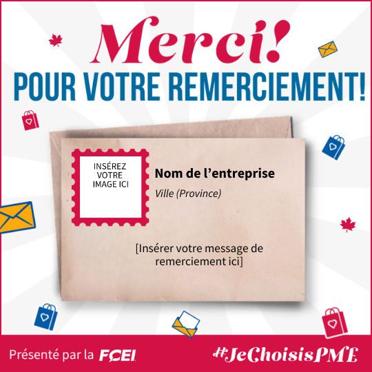 Modèle de message de remerciement