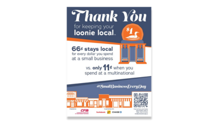 Thank you for keeping your loonie local