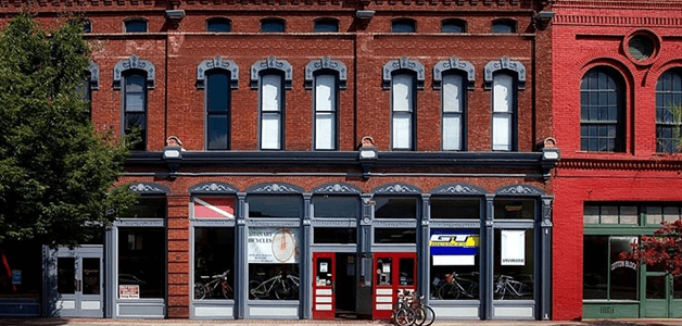 Brown store front in Saskatchewan