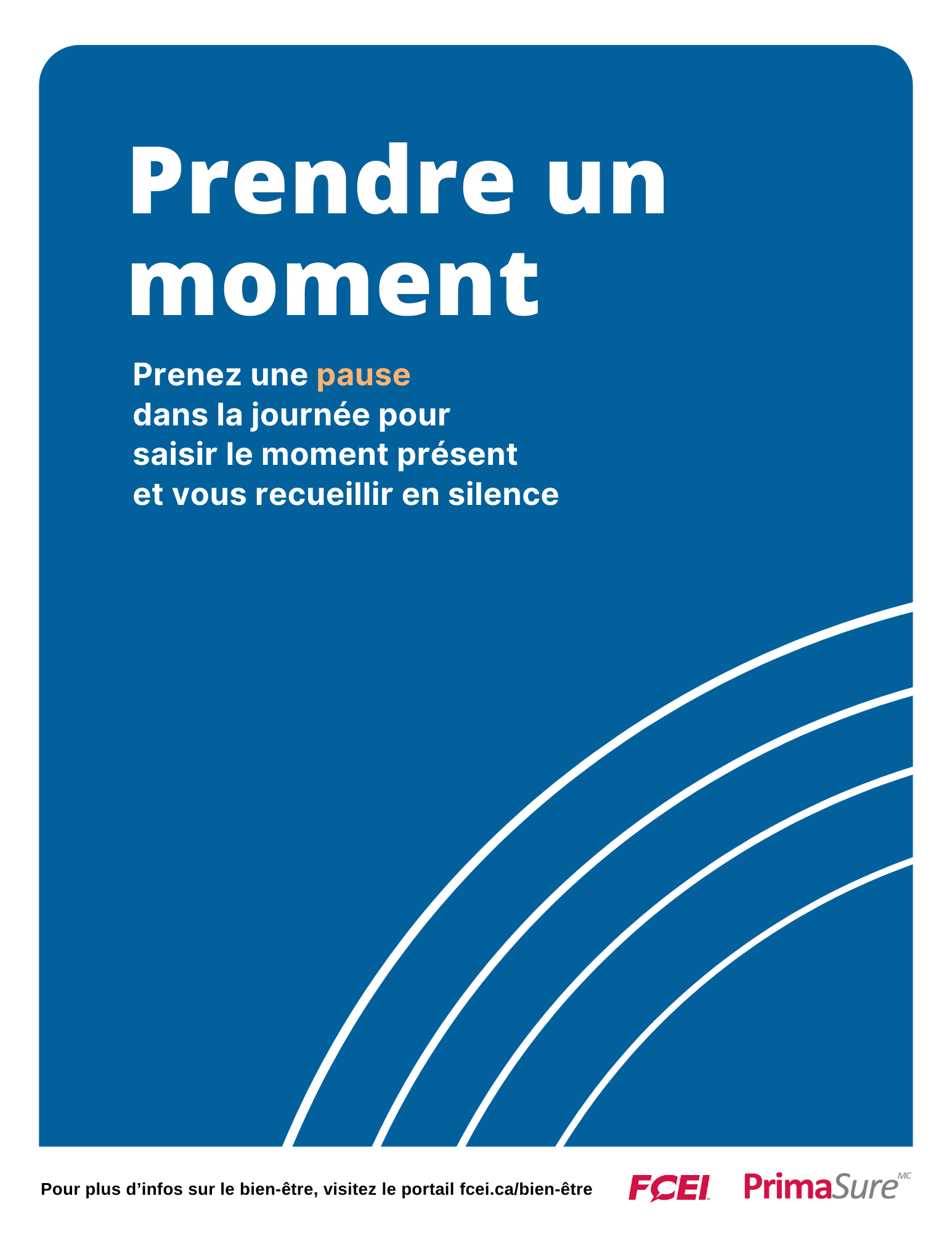 Prendre un moment affiche