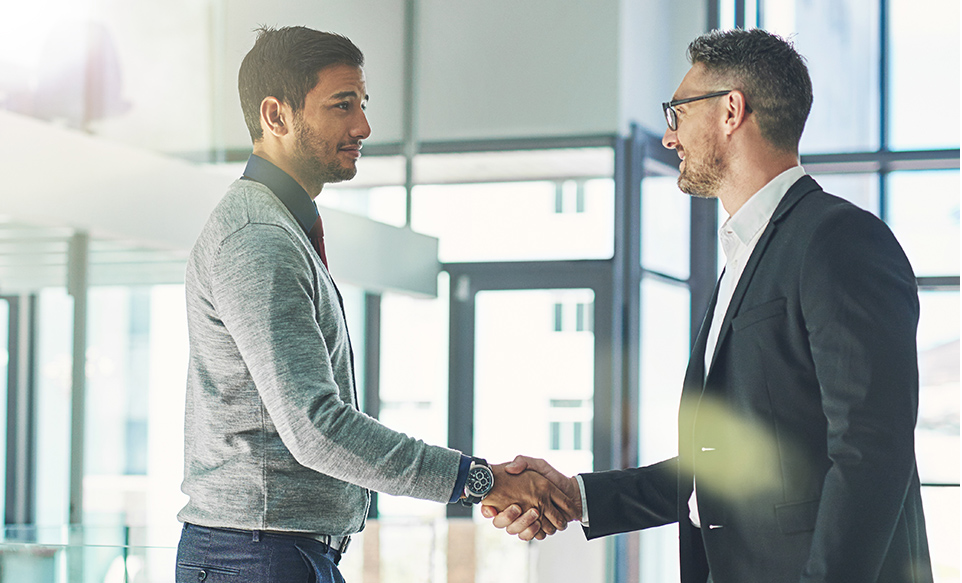Men shaking hands